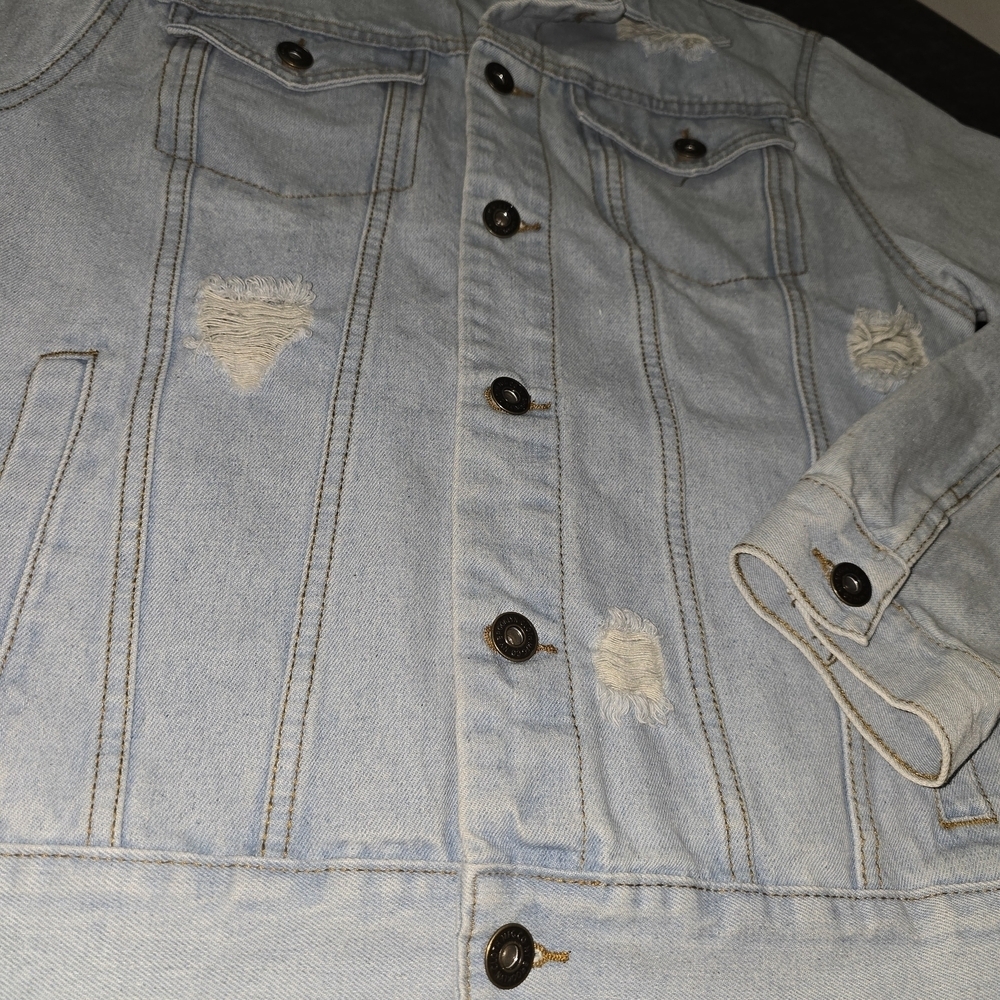 Brooklyn Cloth Light Blue Denim Jacket for Men - Picture 12 of 13